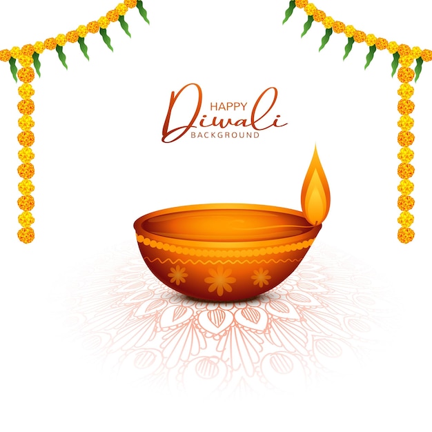 Indian festival happy diwali celebration card background