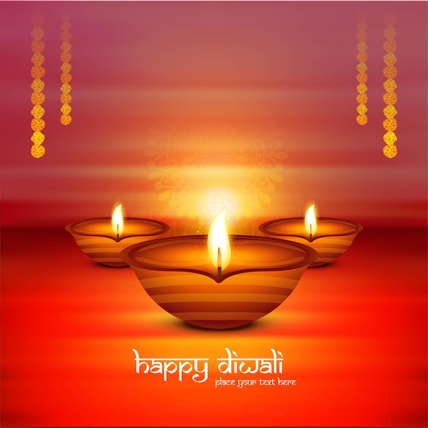 Indian festival happy diwali celebration card background