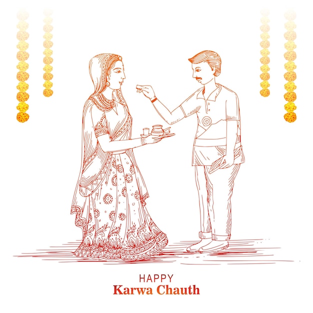 Indian festival happy karwa chauth celebration background