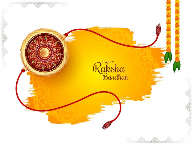 Indian festival Happy Raksha Bandhan celebration background design vector