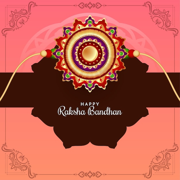 Free vector indian festival happy raksha bandhan ethnic background design vector