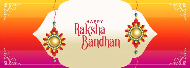 Indian festival of raksha bandhan banner design