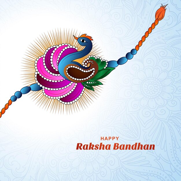 Indian festival of raksha bandhan celebration card background