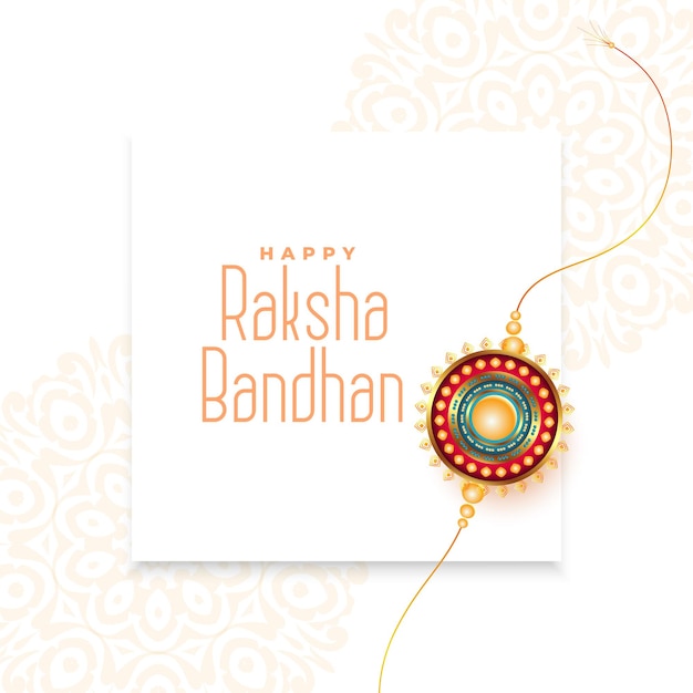 Free vector indian festival raksha bandhan greeting card template