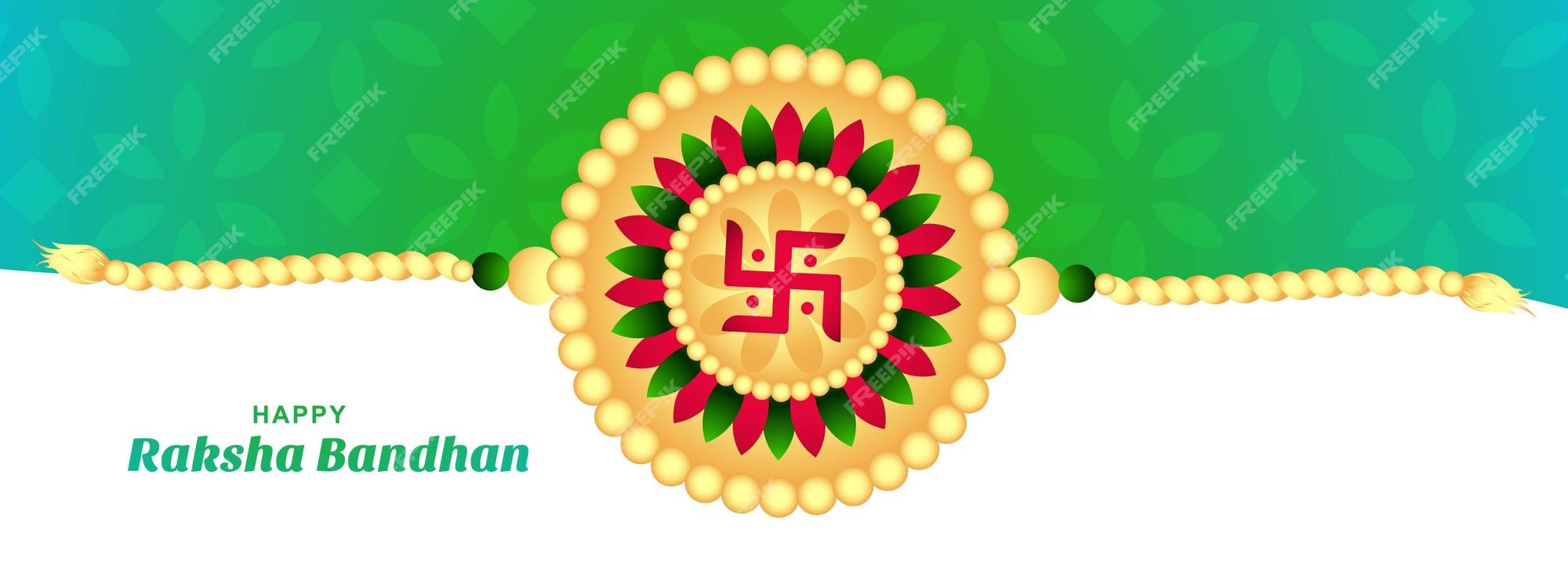 Free Vector | Indian festival raksha bandhan wishes card ...