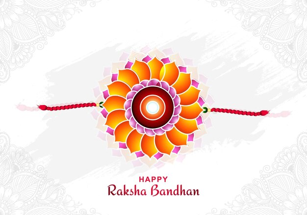 Indian festival raksha bandhan with decorative rakhi background