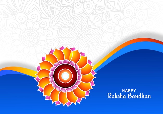 Indian festival raksha bandhan with decorative rakhi background