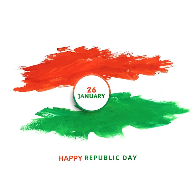 Бесплатное векторное изображение Индийский флаг концепции фон для дизайна день республики