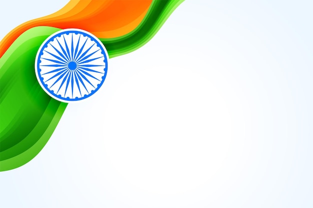 Indian flag creative banner with text space
