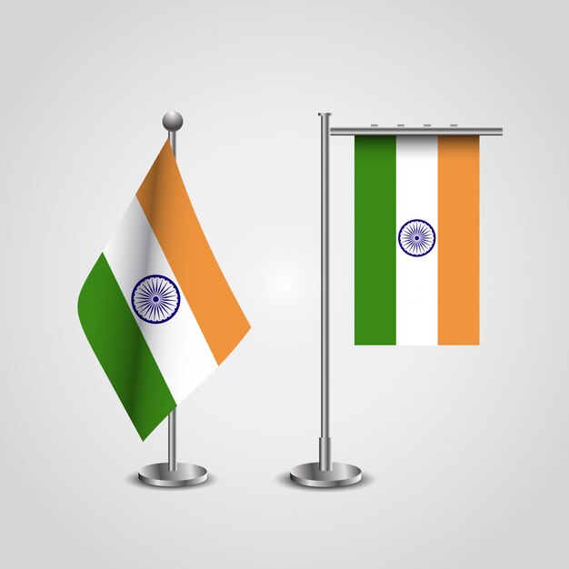 創造的なデザインのベクトルとインドの旗のデザイン