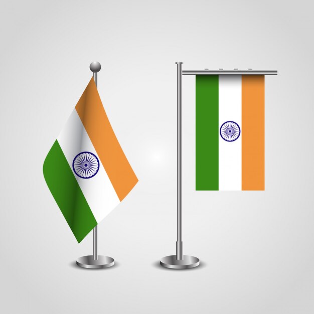 Indian flag design with a creative design vector 