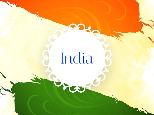 Free vector indian flag theme independence day watercolor decorative background