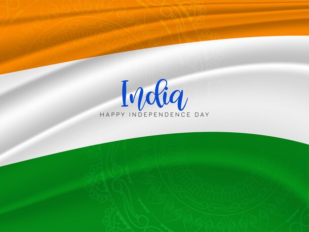 Indian flag theme wave style background for Independence day