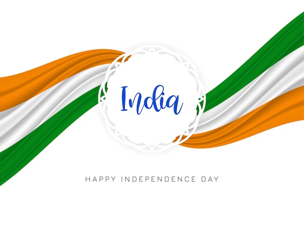 Indian flag theme wave style independence day background design