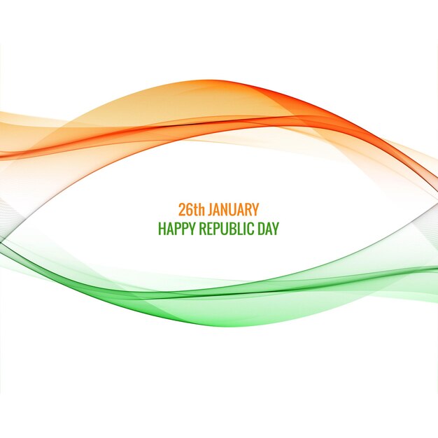 Indian flag for wave indian republic day background