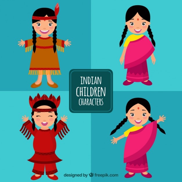 Free Vector indian girls collection