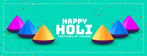 Indian happy holi festival wishes banner