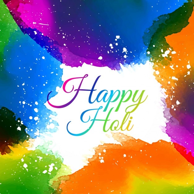 Free vector indian holi festival colors