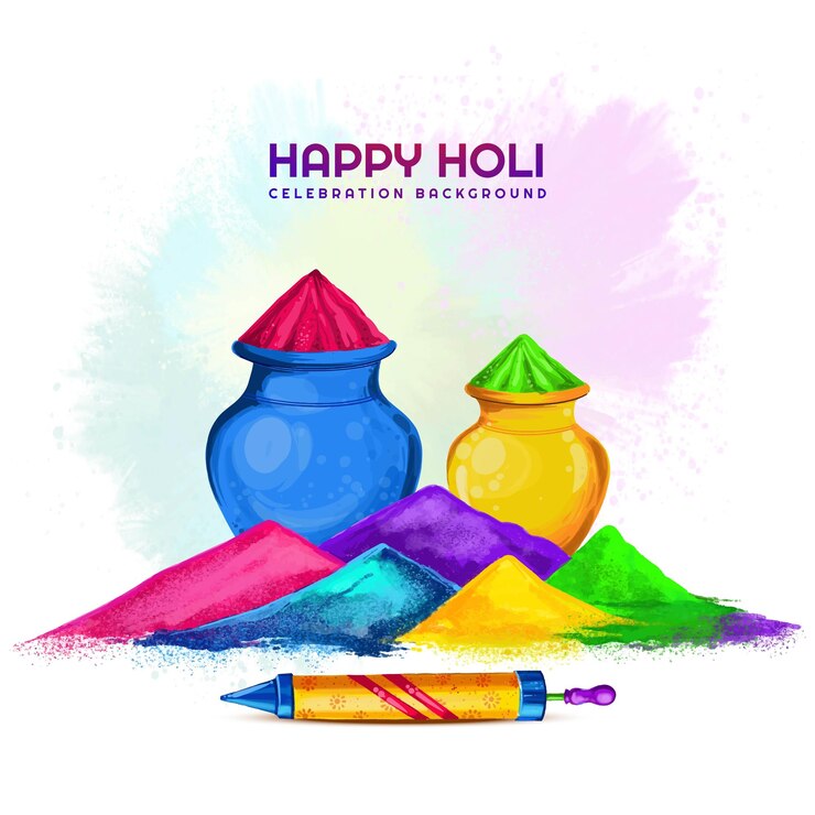 मुफ़्त वेक्टर indian holi traditional festival of colors card background
