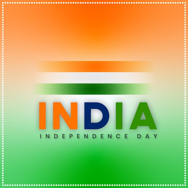 Indian independence day 15 august national poster orange blue green social media poster banner free vector