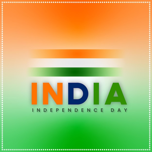 Free vector indian independence day 15 august national poster orange blue green social media poster banner free vector