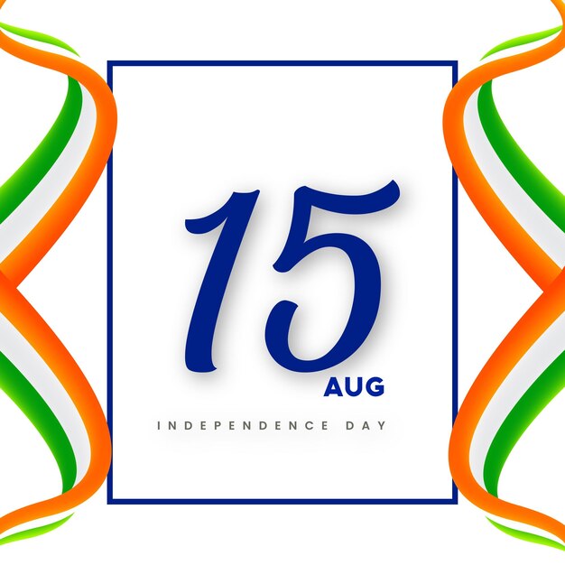 День независимости Индии 15 августа Национальный плакат Оранжевый Синий Зеленый Плакат в социальных сетях Баннер Бесплатные векторы