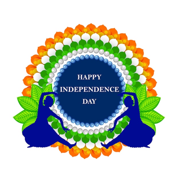Free vector indian independence day 15 august national poster orange blue green social media poster banner free vector