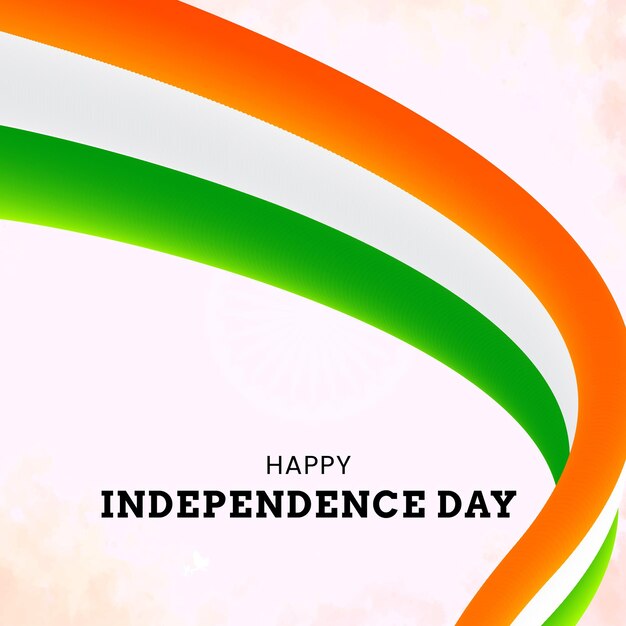 Indian Independence Day 15 August National Poster Orange White Green Social Media Poster Banner Free Vector