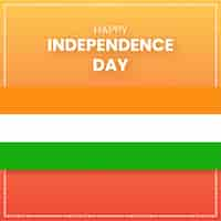 Free vector indian independence day 15 august national poster orange white green social media poster banner free vector