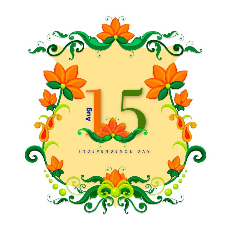 मुफ़्त वेक्टर indian independence day 15 august national poster orange white green social media poster banner free vector