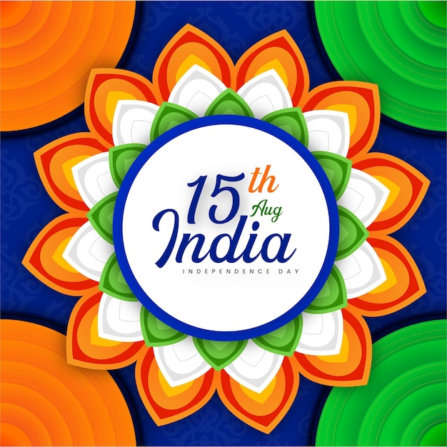 Indian independence day 15 august national poster social media poster banner free vector