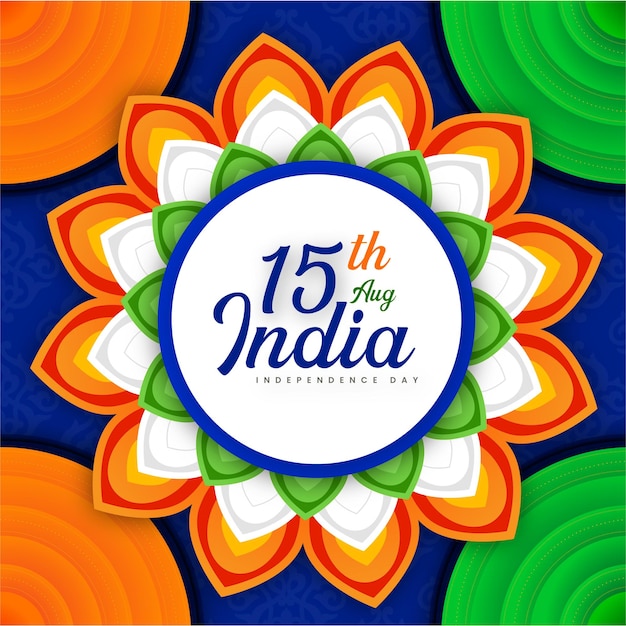 Free vector indian independence day 15 august national poster social media poster banner free vector