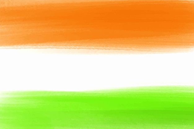 Free vector indian independence day 15 august tricolor theme watercolor texture background