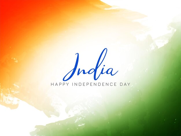 Indian Independence day 15th August watercolor elegant background