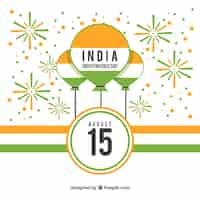 Free vector indian independence day background