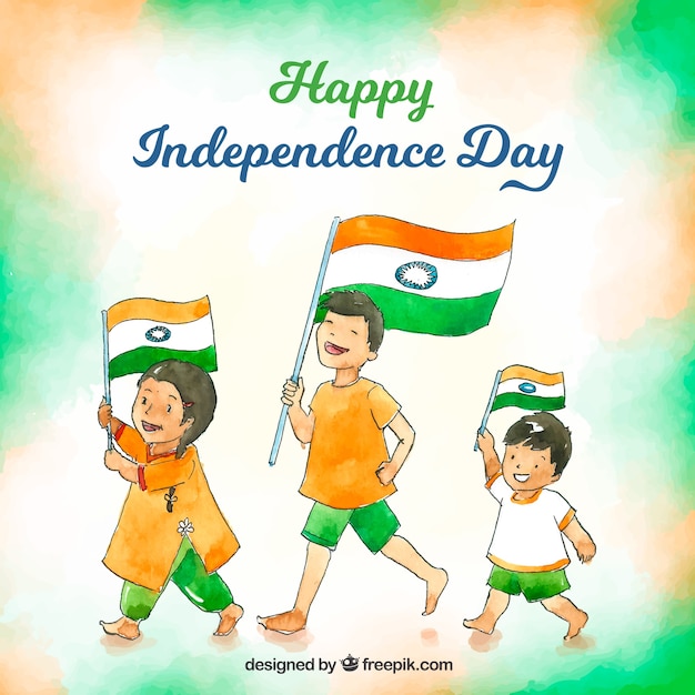 Free vector indian independence day background