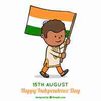 Free vector indian independence day background