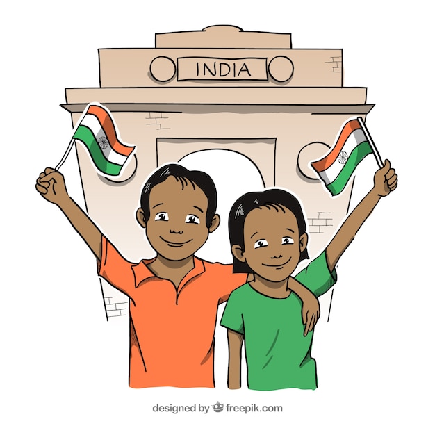 Free vector indian independence day background