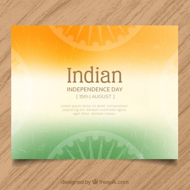 Free vector indian independence day card design