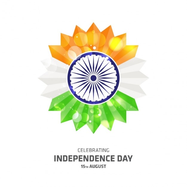 Free Vector indian independence day flower