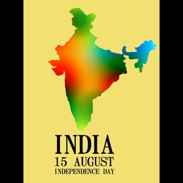 Indian independence day map design