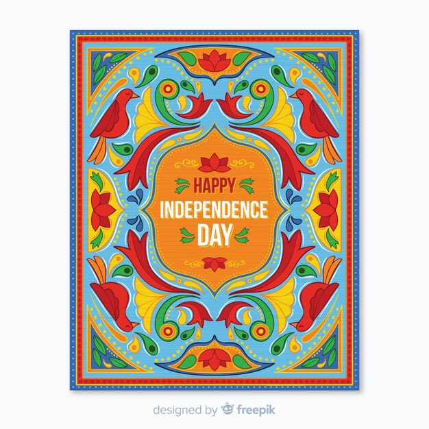 Шаблон постера День независимости Индии