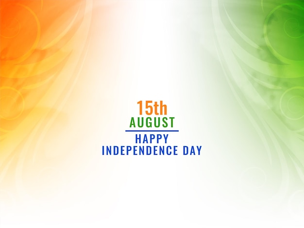 無料ベクター インド独立記念日トリコロールテーマ水彩テクスチャ背景