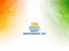 Free vector indian independence day tricolor theme watercolor texture background