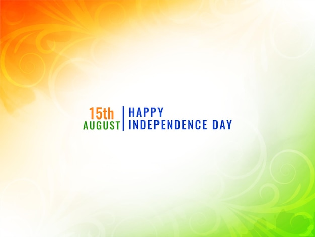 Indian independence day tricolor theme watercolor texture background