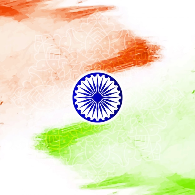 Free vector indian independence day watercolor design