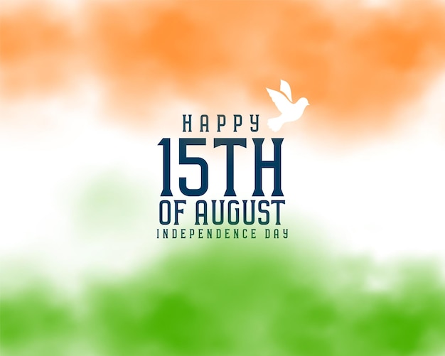 Indian independence day watercolor style background