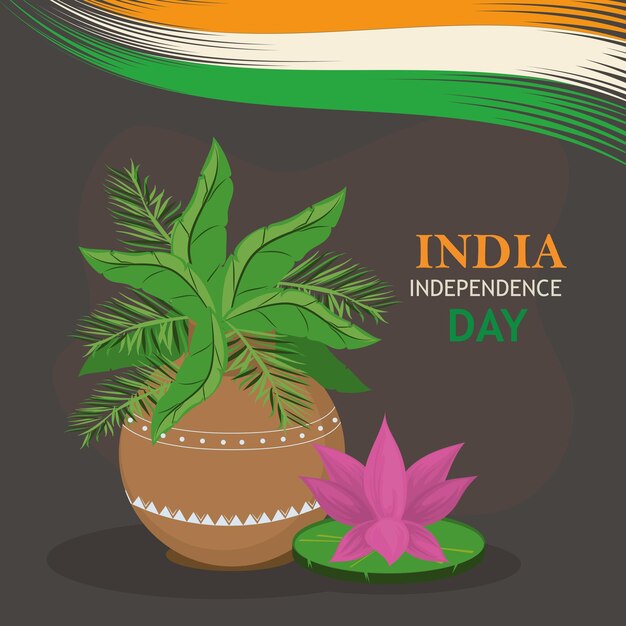 Free vector indian independence design