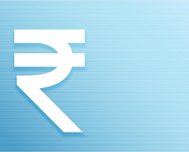 मुफ़्त वेक्टर indian inr rupee sign background for exchange or security