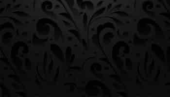 Free vector indian lace embroidery dark black floral border for fashionable